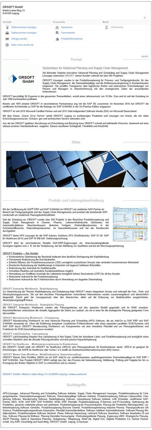 ORSOFT GmbH - Softwareanbieter